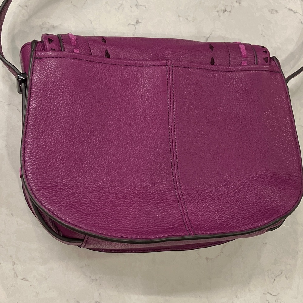 AIMEE KESTENBERG Shoulder Bag VIOLET LEATHER Excellent - Picture 6 of 11